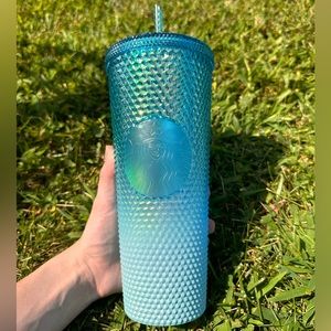 Ombré Blue Studded Starbucks Tumbler